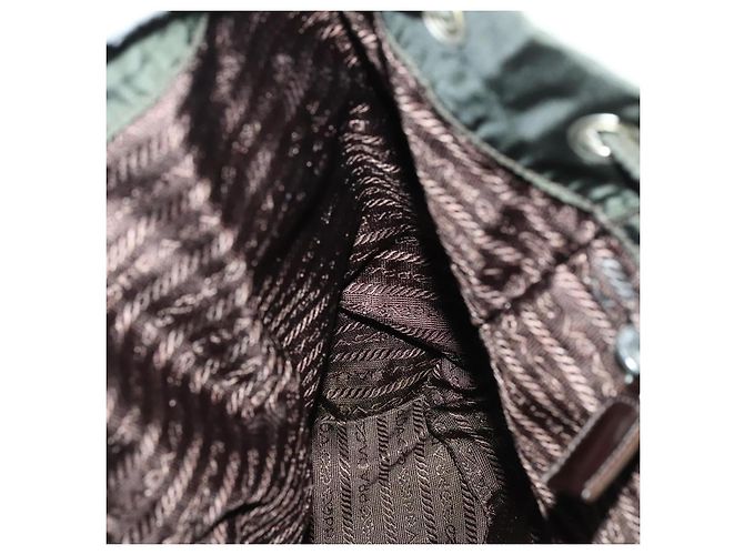 PRADA Backpack Nylon Khaki Silver Auth 140623 Silvery - view 21