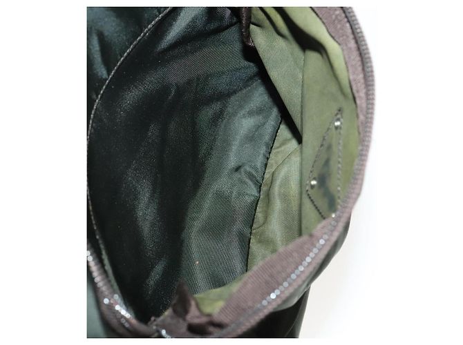 PRADA Backpack Nylon Khaki Silver Auth 140623 Silvery - view 23