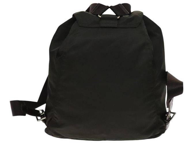 PRADA Backpack Nylon Khaki Silver Auth 140623 Silvery - view 3