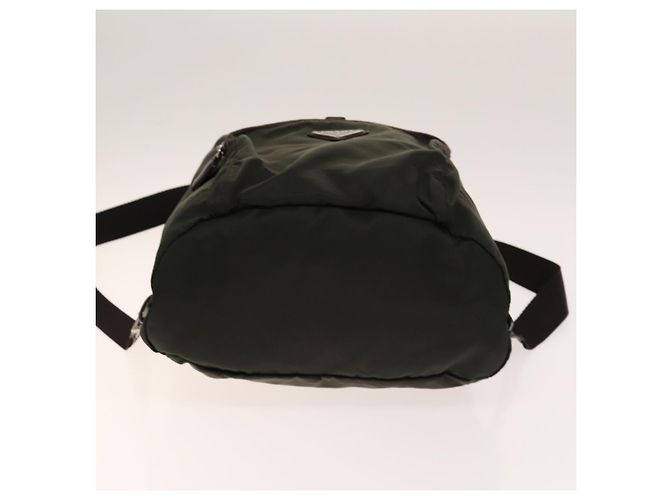 PRADA Backpack Nylon Khaki Silver Auth 140623 Silvery - view 9