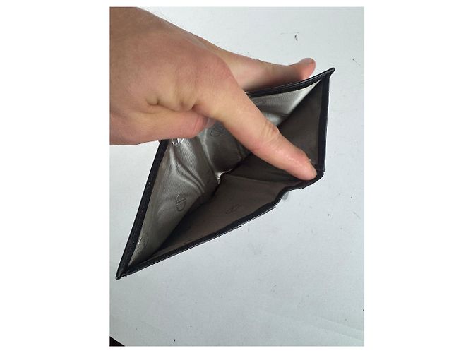 Vintage Dior Flapable Leather Wallet Black - view 10