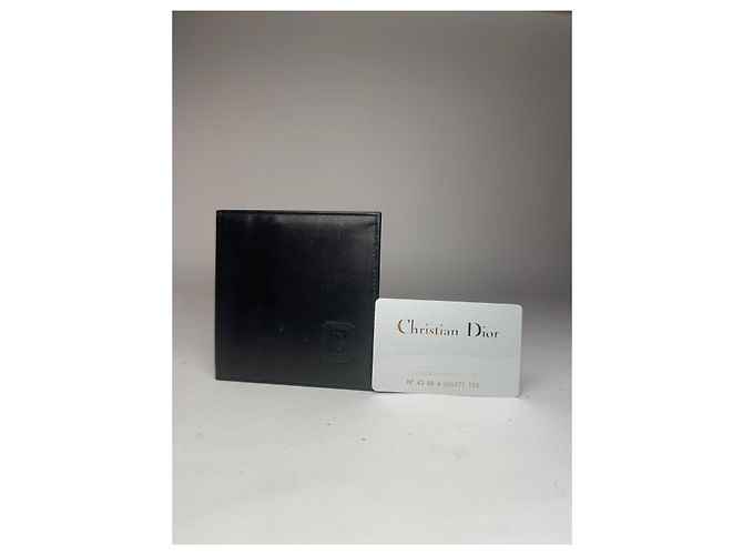 Vintage Dior Flapable Leather Wallet Black - view 12