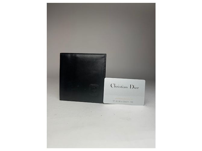 Vintage Dior Flapable Leather Wallet Black - view 6