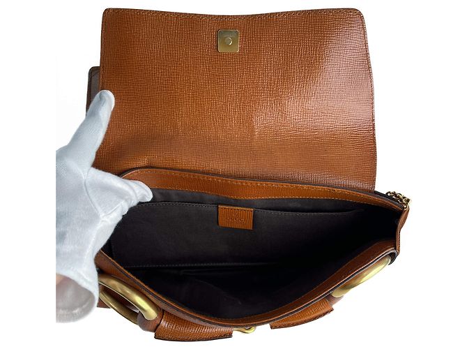 Gucci Borsa a spalla in pelle piccola Horsebit 1955 marrone - vista 10