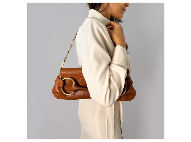 Gucci Borsa a spalla in pelle piccola Horsebit 1955 marrone - vista 4