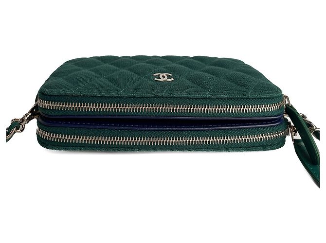 Timeless Chanel Handyhalter Mini Stoffgepolsterte Clutch Grün - Ansicht 4