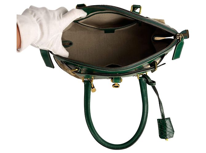 Gucci Borsa bowling grande in tela GG Supreme Horsebit Britt Boston - vista 11
