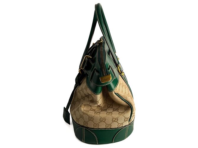 Gucci Borsa bowling grande in tela GG Supreme Horsebit Britt Boston - vista 6