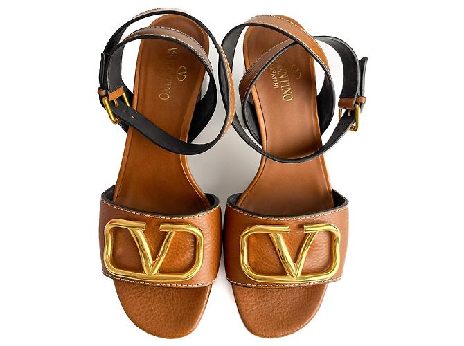 Valentino Garavani Sandali in pelle VLOGO 39 Marrone - vista 2