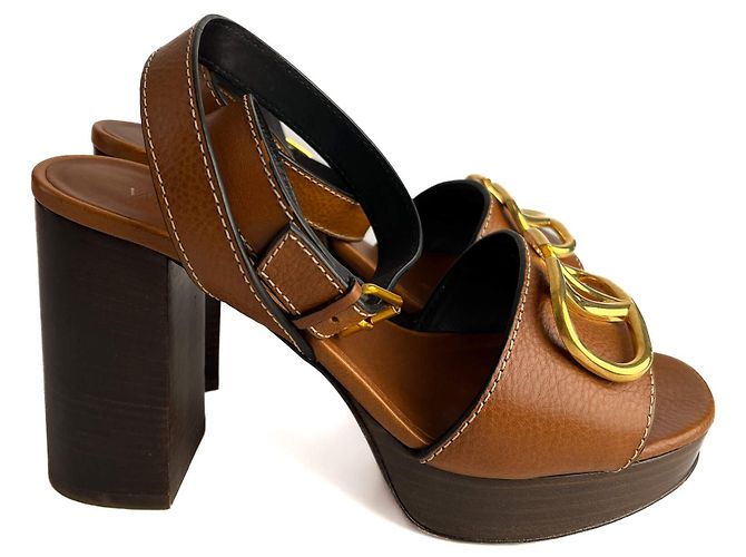 Valentino Garavani Sandali in pelle VLOGO 39 Marrone - vista 5