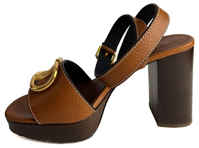 Valentino Garavani Sandali in pelle VLOGO 39 Marrone - vista 8