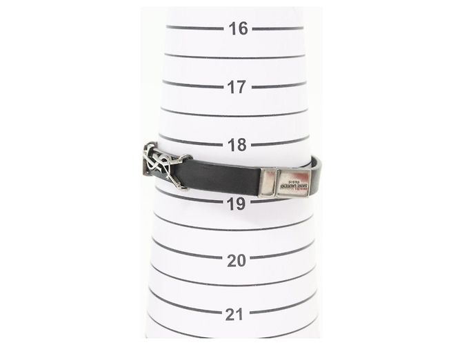 Pulsera Cassandra de metal negro SAINT LAURENT Auth yk19459 - vista 11