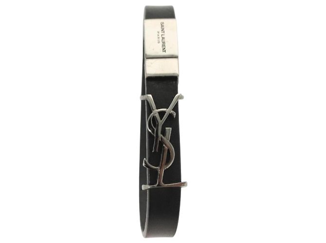 Pulsera Cassandra de metal negro SAINT LAURENT Auth yk19459 - vista 2