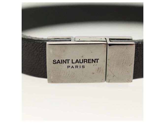 Pulsera Cassandra de metal negro SAINT LAURENT Auth yk19459 - vista 6