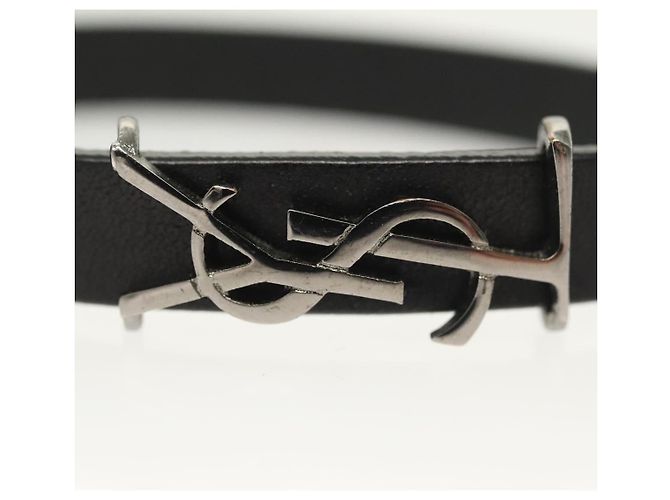 Pulsera Cassandra de metal negro SAINT LAURENT Auth yk19459 - vista 7