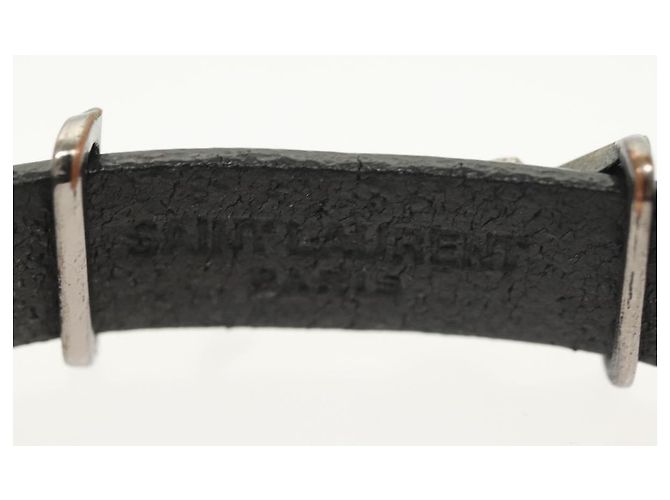 Pulsera Cassandra de metal negro SAINT LAURENT Auth yk19459 - vista 9