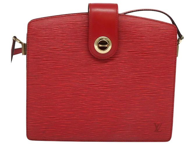 LOUIS VUITTON Borsa a Spalla Capuchin Epi Rossa M52347 LV Auth 140925 Rosso - vista 13