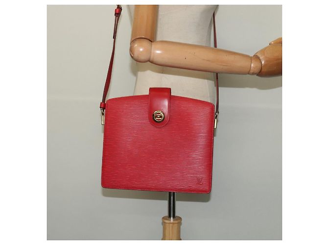 LOUIS VUITTON Borsa a Spalla Capuchin Epi Rossa M52347 LV Auth 140925 Rosso - vista 22