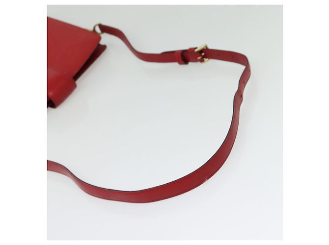LOUIS VUITTON Borsa a Spalla Capuchin Epi Rossa M52347 LV Auth 140925 Rosso - vista 7