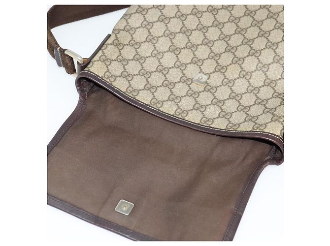 Bolso de Hombro GG Supreme PVC Beige Plata de GUCCI 223666 Auth ep10673 - vista 15