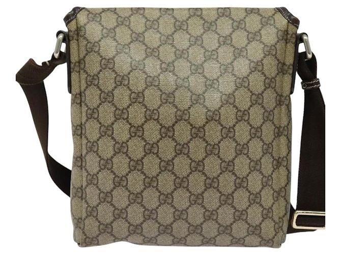 Bolso de Hombro GG Supreme PVC Beige Plata de GUCCI 223666 Auth ep10673 - vista 3