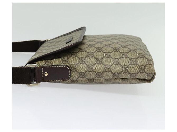 Bolso de Hombro GG Supreme PVC Beige Plata de GUCCI 223666 Auth ep10673 - vista 4