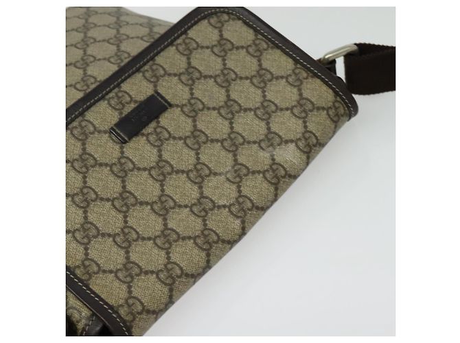 Bolso de Hombro GG Supreme PVC Beige Plata de GUCCI 223666 Auth ep10673 - vista 6