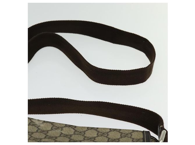 Bolso de Hombro GG Supreme PVC Beige Plata de GUCCI 223666 Auth ep10673 - vista 8