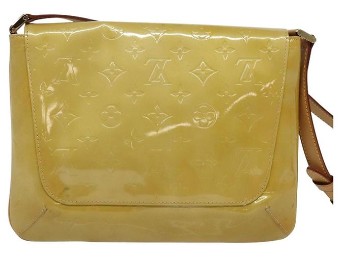 LOUIS VUITTON Borsa Thompson Street Monogram Vernis Beige M91301 LV Auth ep10811 - vista 2