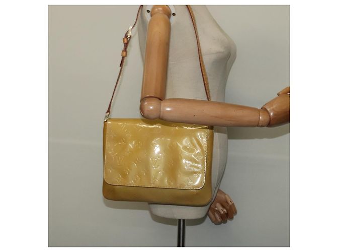 LOUIS VUITTON Borsa Thompson Street Monogram Vernis Beige M91301 LV Auth ep10811 - vista 21