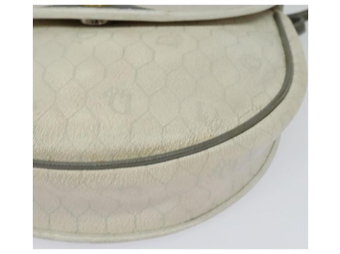 Christian Dior Borsa a spalla in tela a nido d'ape PVC bianco oro Auth BA5312 D'oro - vista 11