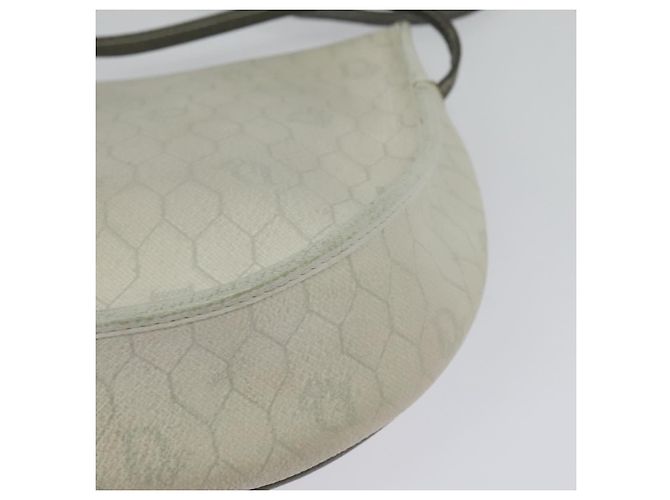 Christian Dior Borsa a spalla in tela a nido d'ape PVC bianco oro Auth BA5312 D'oro - vista 13