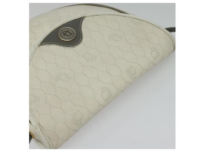 Christian Dior Borsa a spalla in tela a nido d'ape PVC bianco oro Auth BA5312 D'oro - vista 6