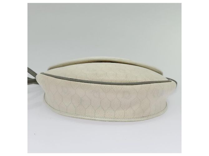 Christian Dior Borsa a spalla in tela a nido d'ape PVC bianco oro Auth BA5312 D'oro - vista 9