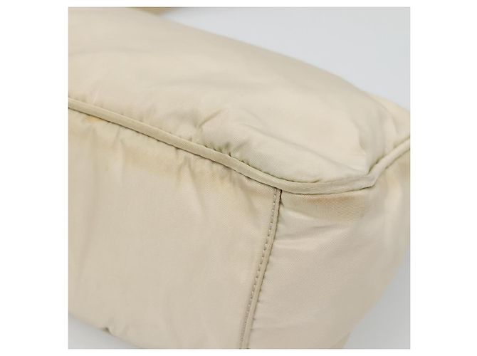 Borsa a Spalla PRADA Nylon Beige Argento Autentica 140483 - vista 15