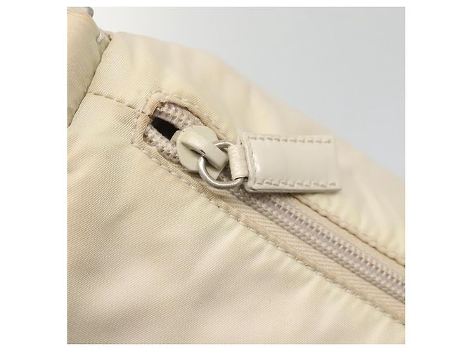 Borsa a Spalla PRADA Nylon Beige Argento Autentica 140483 - vista 17