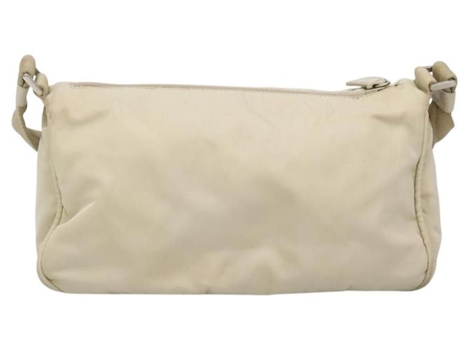 Borsa a Spalla PRADA Nylon Beige Argento Autentica 140483 - vista 2