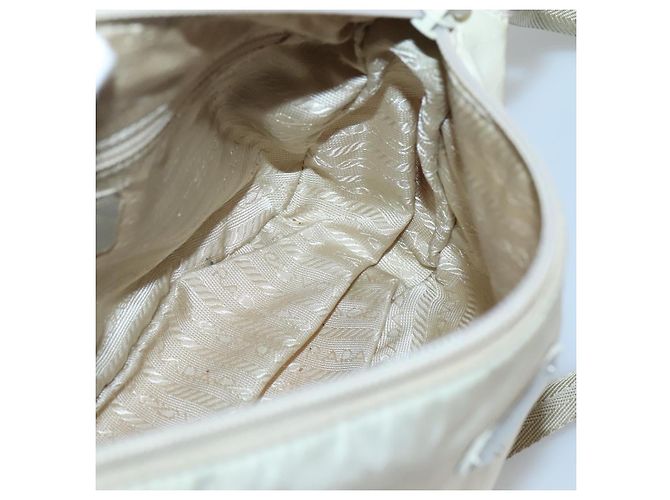 Borsa a Spalla PRADA Nylon Beige Argento Autentica 140483 - vista 20