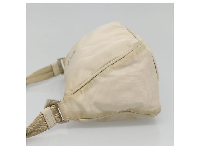 Borsa a Spalla PRADA Nylon Beige Argento Autentica 140483 - vista 3