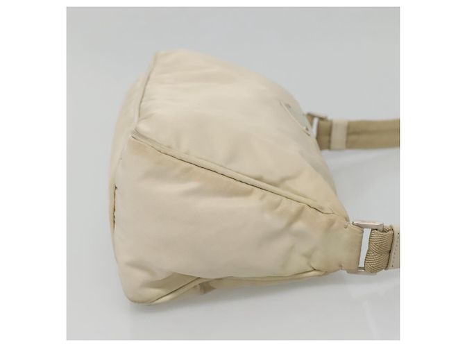 Borsa a Spalla PRADA Nylon Beige Argento Autentica 140483 - vista 4