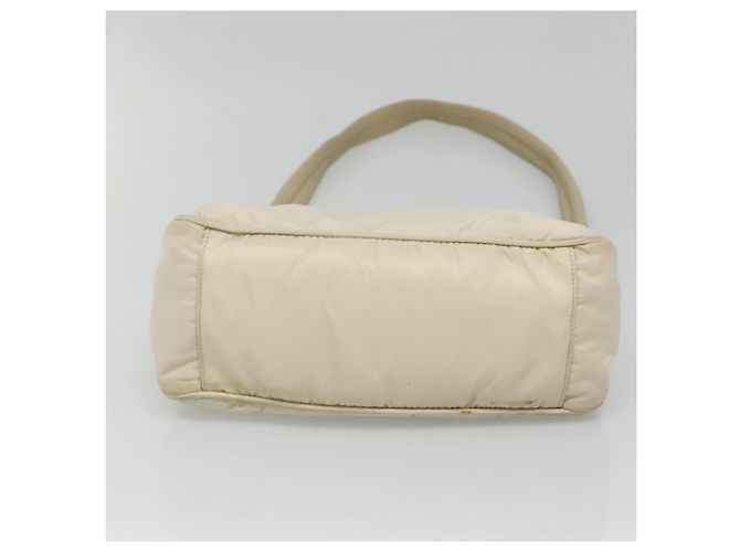 Borsa a Spalla PRADA Nylon Beige Argento Autentica 140483 - vista 5