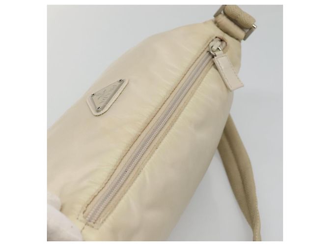 Borsa a Spalla PRADA Nylon Beige Argento Autentica 140483 - vista 6