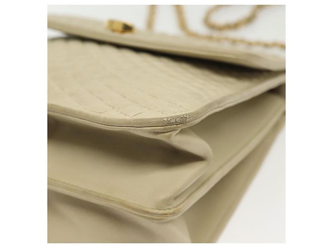 BALLY Borsa a Spalla con Catena Pelle Avorio Oro Auth 140275 D'oro Crudo - vista 15