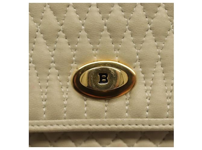 BALLY Borsa a Spalla con Catena Pelle Avorio Oro Auth 140275 D'oro Crudo - vista 18