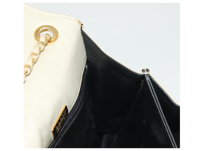 BALLY Borsa a Spalla con Catena Pelle Avorio Oro Auth 140275 D'oro Crudo - vista 20