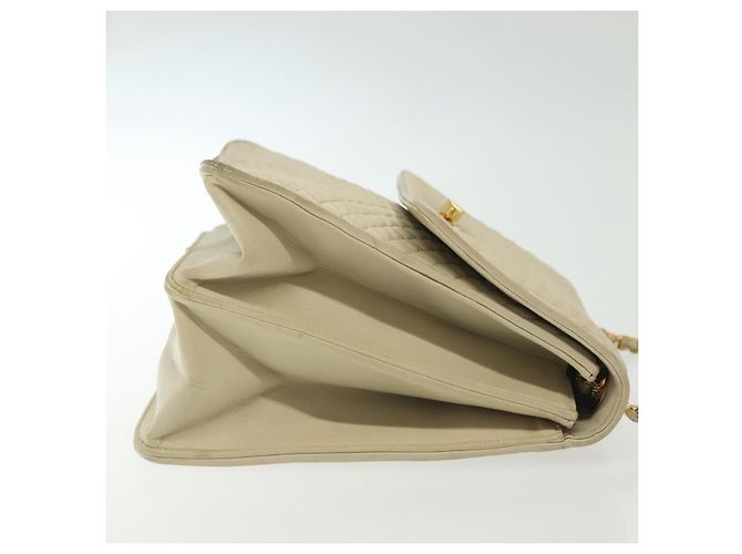BALLY Borsa a Spalla con Catena Pelle Avorio Oro Auth 140275 D'oro Crudo - vista 3