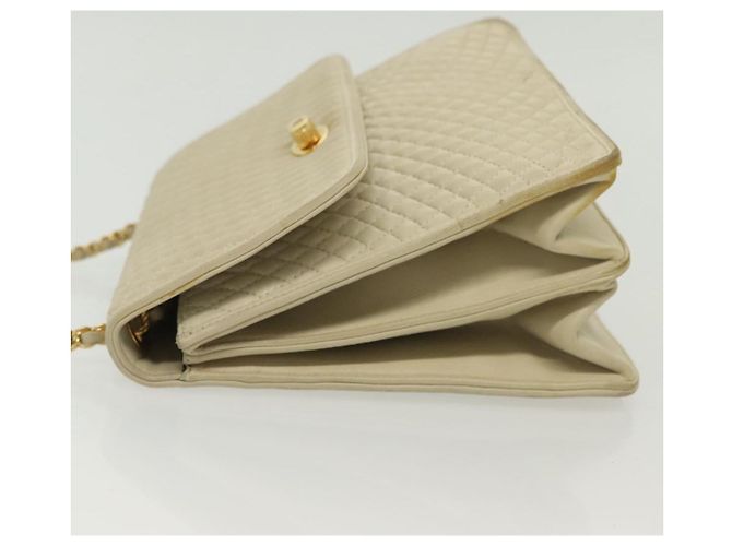BALLY Borsa a Spalla con Catena Pelle Avorio Oro Auth 140275 D'oro Crudo - vista 4