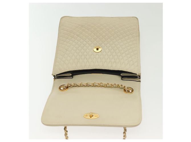 BALLY Borsa a Spalla con Catena Pelle Avorio Oro Auth 140275 D'oro Crudo - vista 9