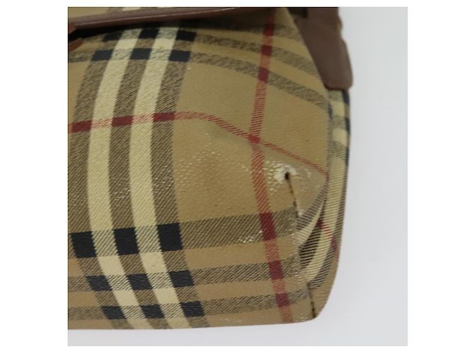 Autre Marque Borsa a Spalla Burberrys Nova Check PVC Beige Oro Auth ep10875 D'oro - vista 14