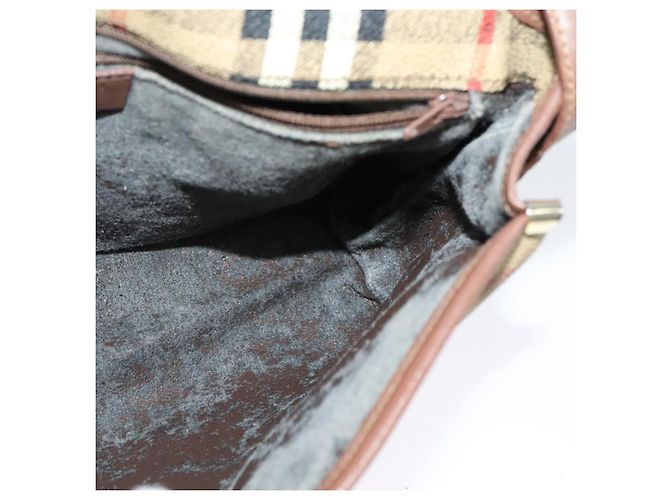 Autre Marque Borsa a Spalla Burberrys Nova Check PVC Beige Oro Auth ep10875 D'oro - vista 19